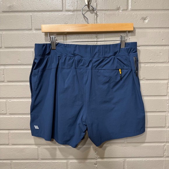 Huckberry Wellen Sevens Sports Shorts Lined Med Blue 5" Athletic Gym Performance - Picture 5 of 14